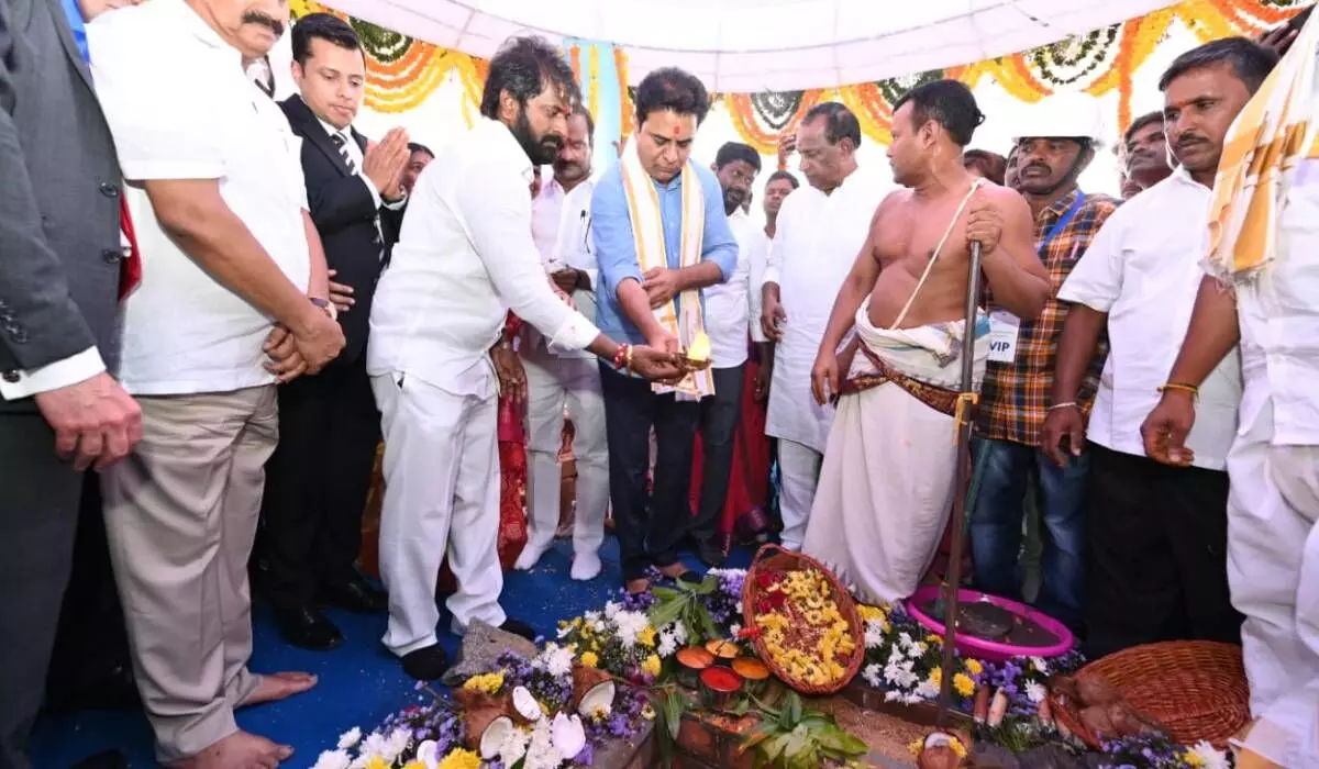 KTR breaks ground for SGD Corning unit in Mahabubnagar