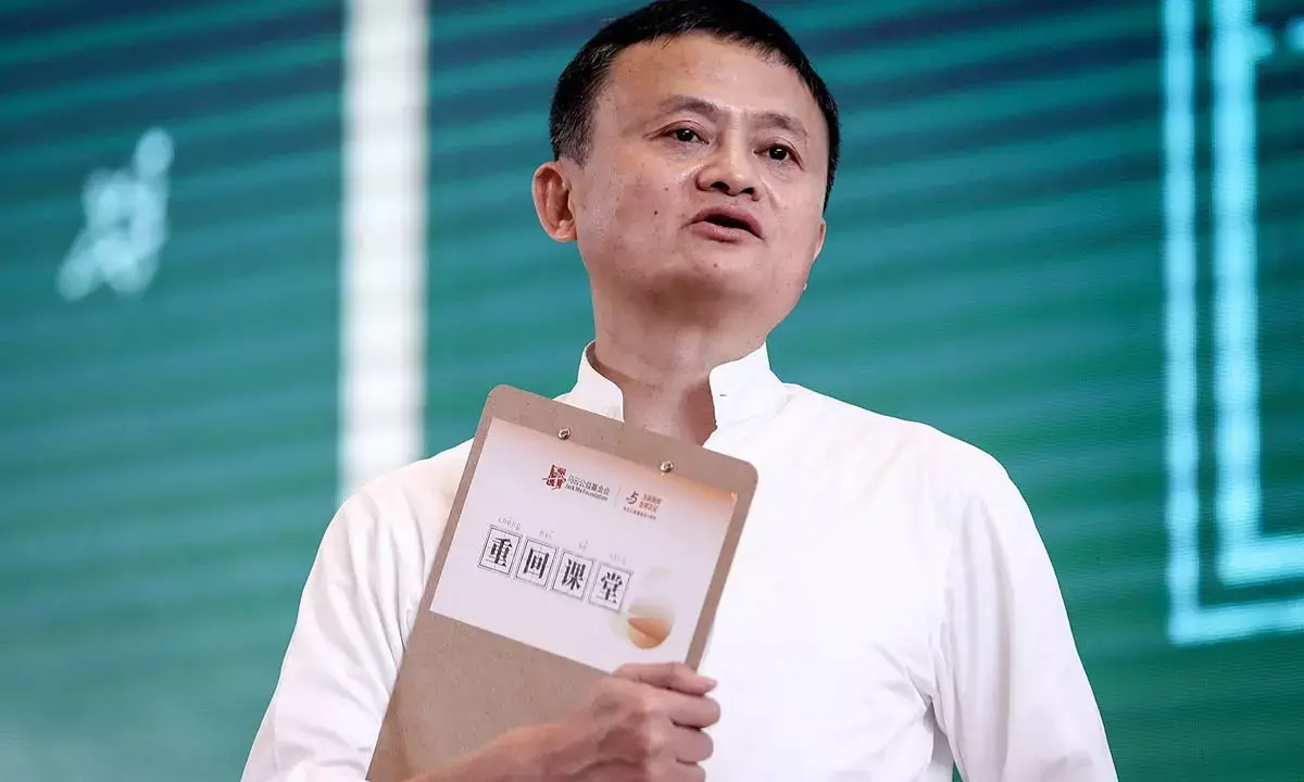 Jack Ma talks math with students