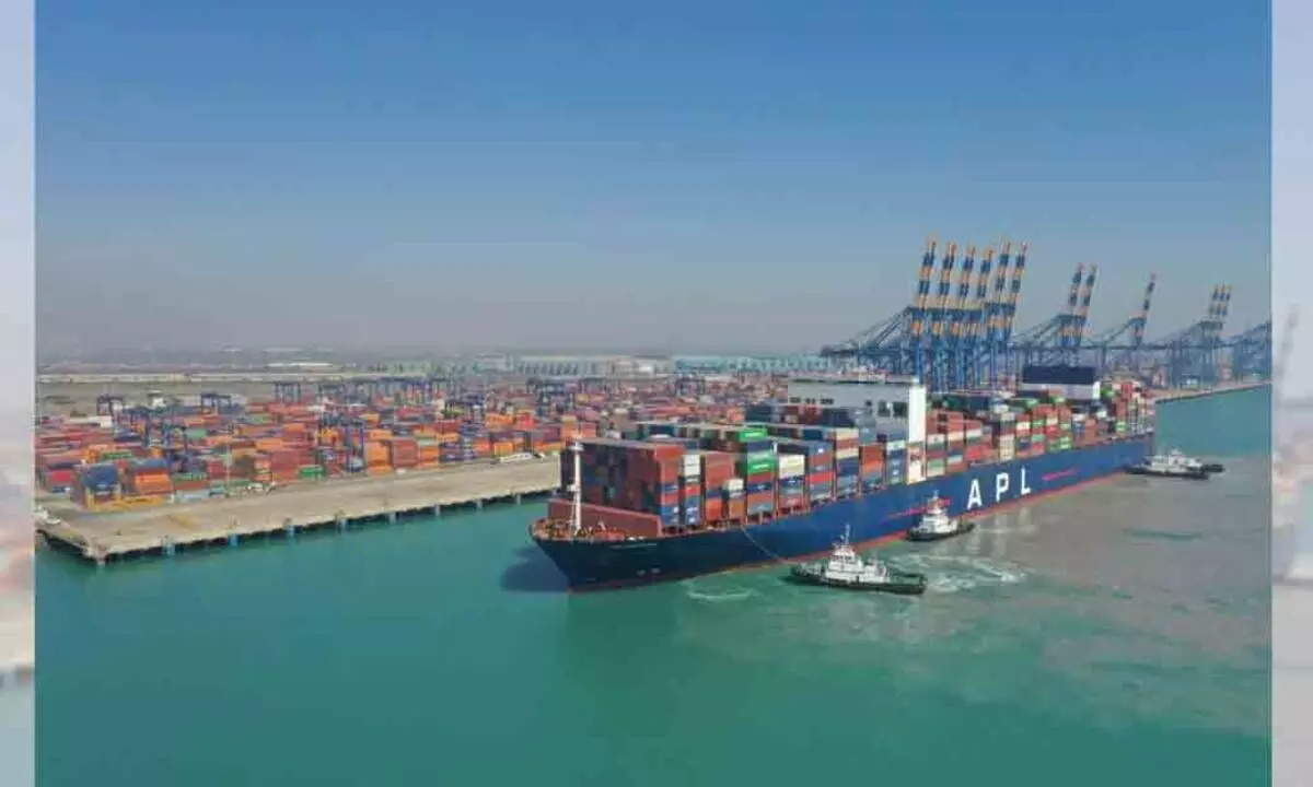 Adanis Mundra Port Accommodates Container Ship as Long as 4 Football Fields