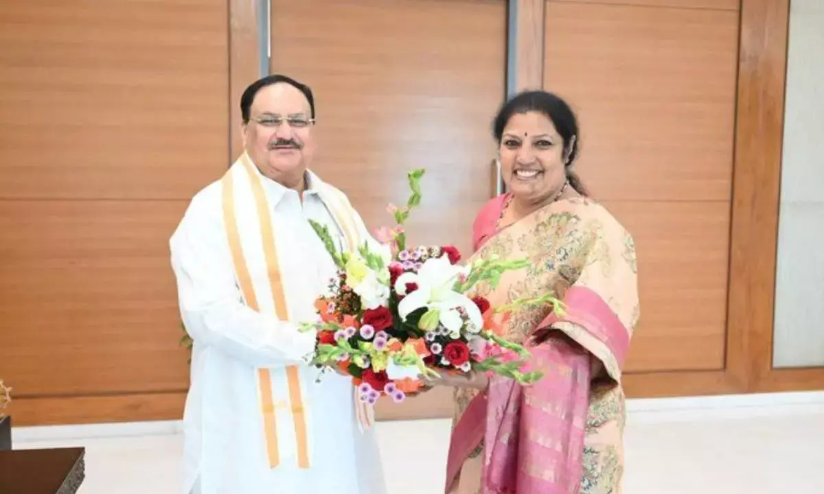 I assured BJP President J P Nadda my unwavering commitment towards the responsibility. Even as I work to strengthen BJP in AP, I shall also work towards safeguarding the interests of AP and Andhrites - Daggubati Purandeswari, former Union minister and newly appointed BJP’s AP unit president