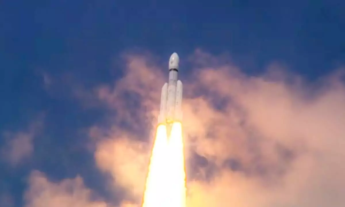 India’s Bahubali rocket LVM3 lifts off with Chandrayaan-3