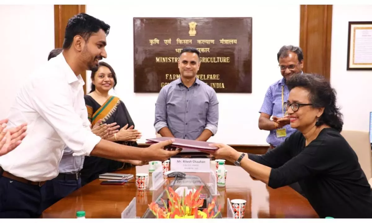 Agam Khare Founder & Group CEO Absolute, Lazima Onta Bhatta Deputy Resident Representative, Shri. and Ritesh Chauhan Join Secretary & CEO PMFBY Government of India.