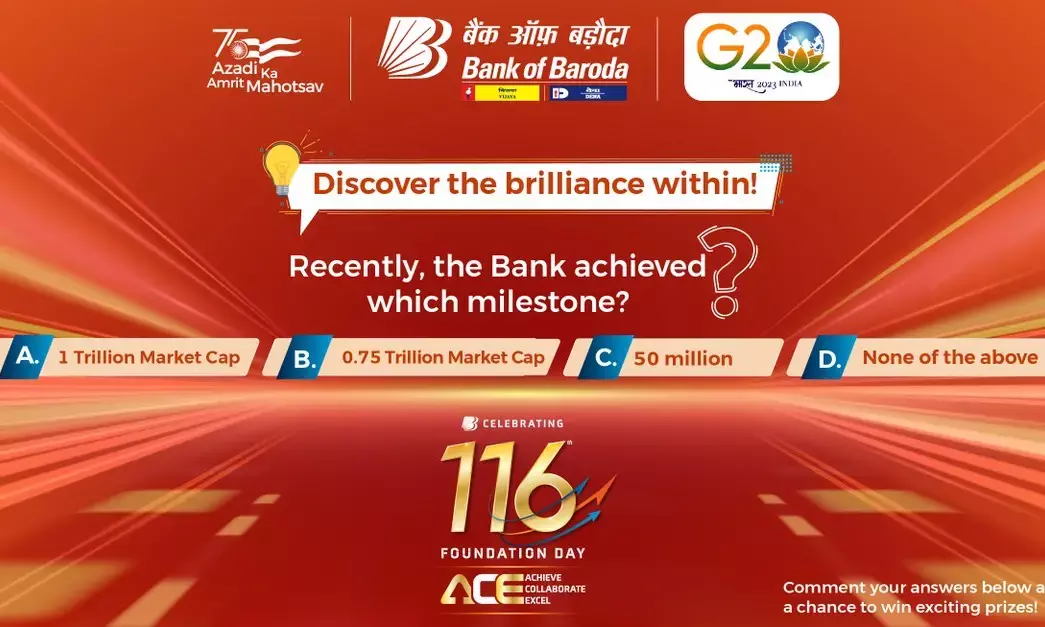 Bank of Baroda celebrates 116th foundation day