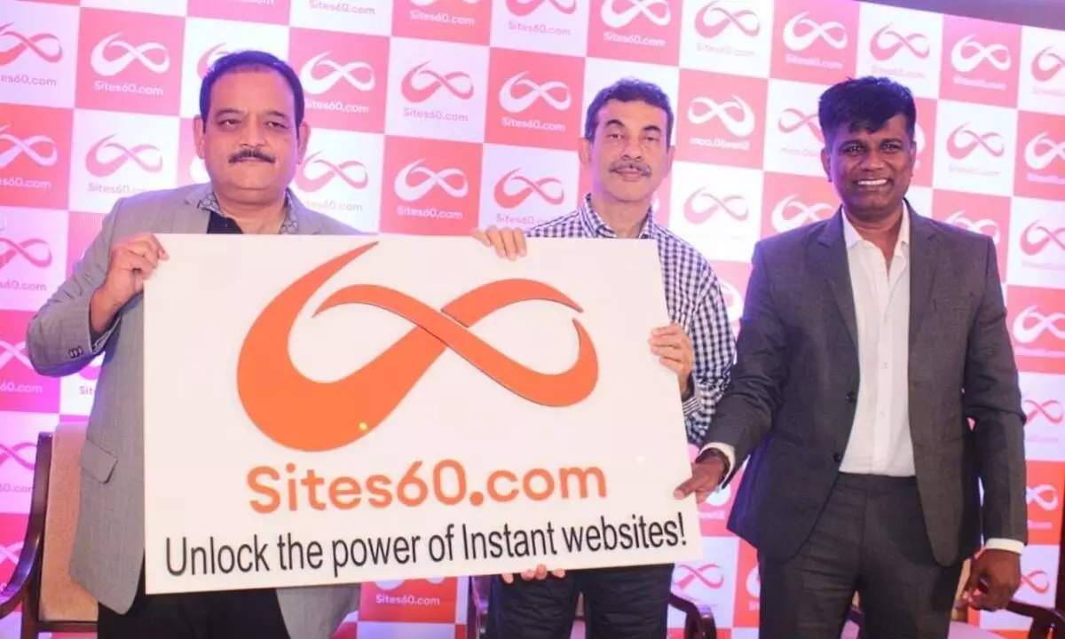 (L-R) Rajeev Ravulapati, Founder, Sites60; Jayesh Ranjan, Principal Secretary – IT & Industries, Government of Telangana and Anish Anthony, COO, T-Hub launching the platform in Hyderabad on Thursday