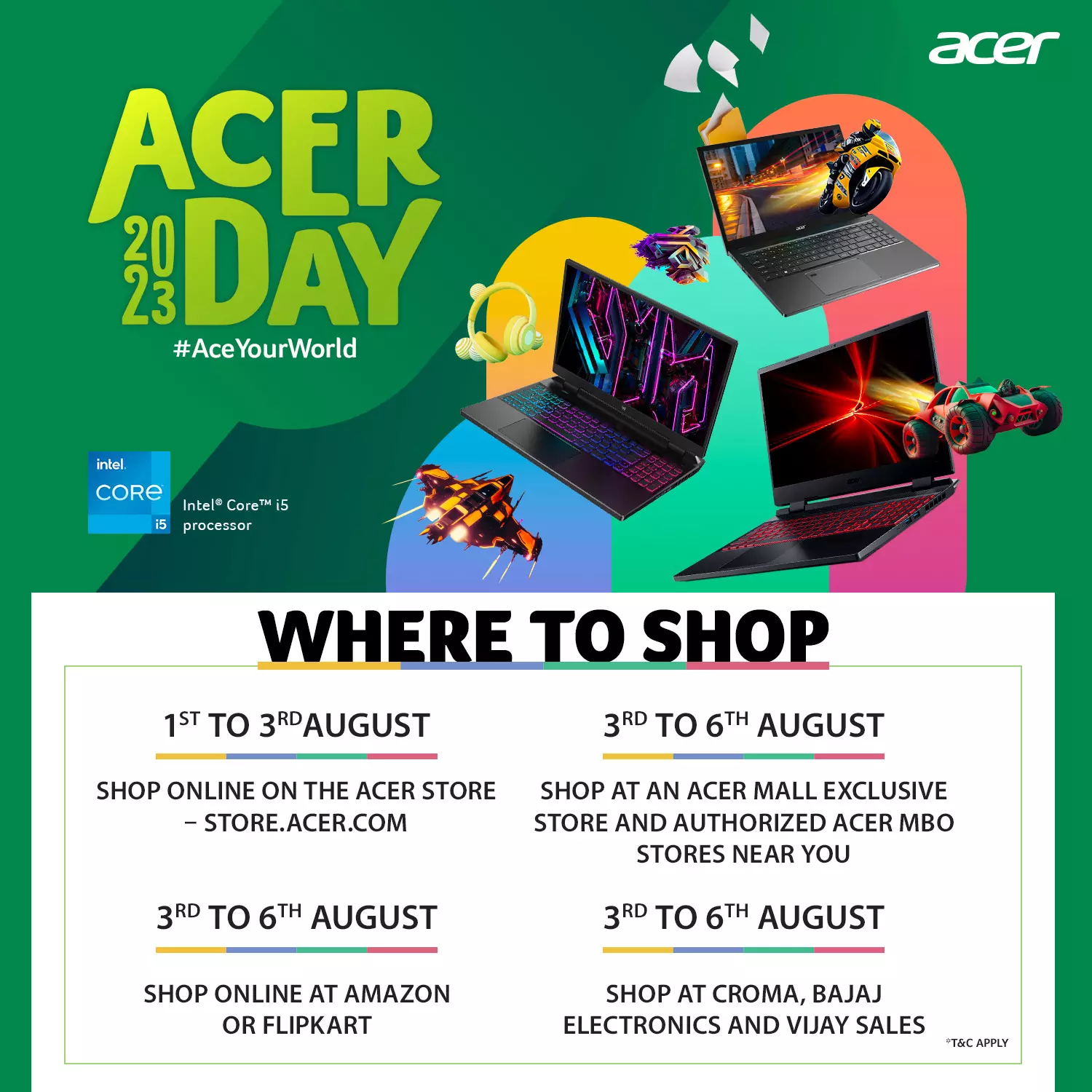 Annual Acer Day sale announced, enjoy discounts upto 57% on Acer online platform