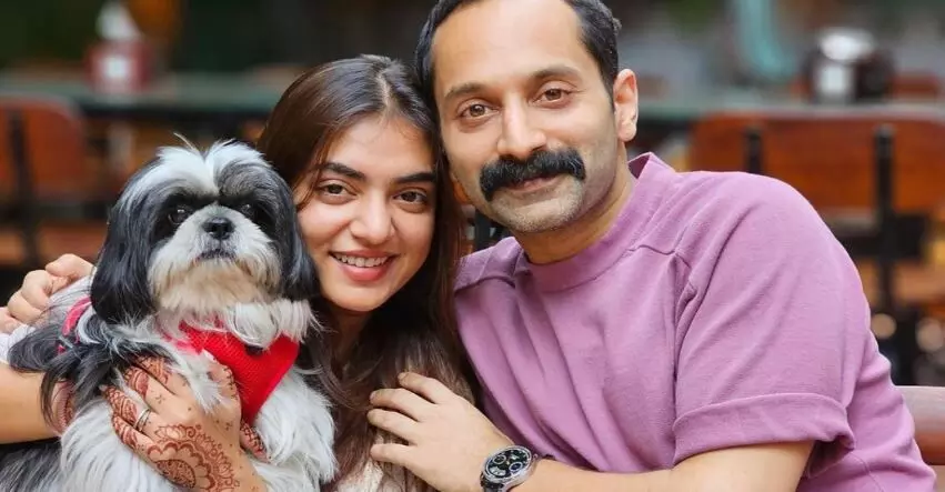 Pushpas conman Fahadh Faasil and Nazriya Nazim radiate cuteness on their 9th anniversary