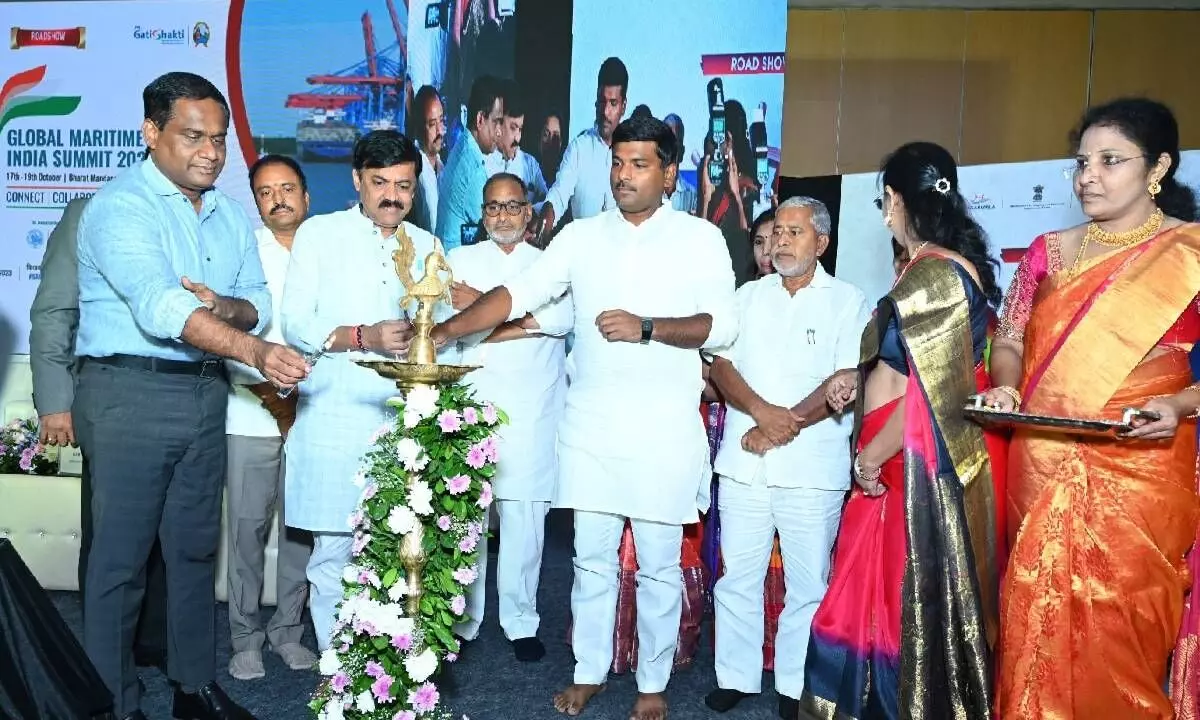 AP Industries Minister Gudivada Amarnath at a curtain-raiser event in Visakhapatnam