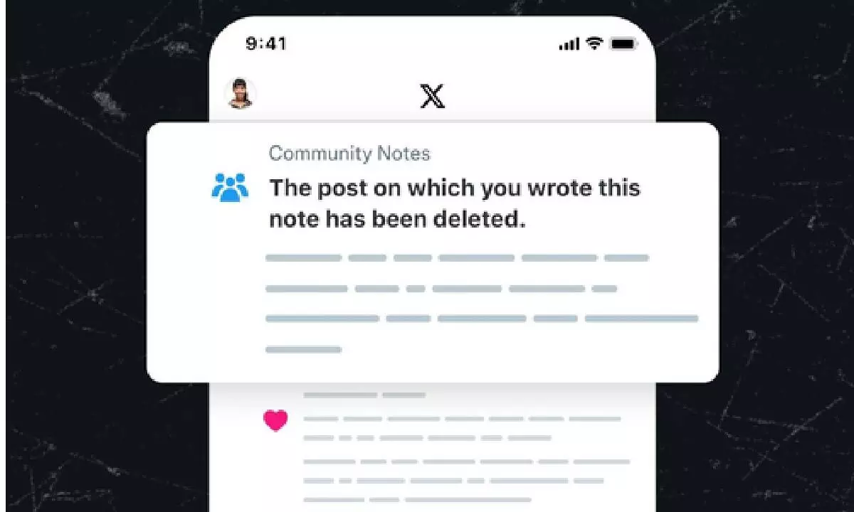 X to notify you when post on which you wrote a Community Note gets deleted