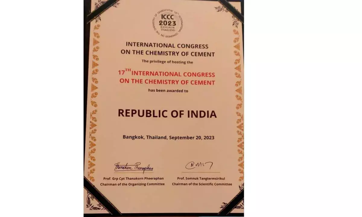 India pips Switzerland to win bid for hosting global meet on chemistry of cement
