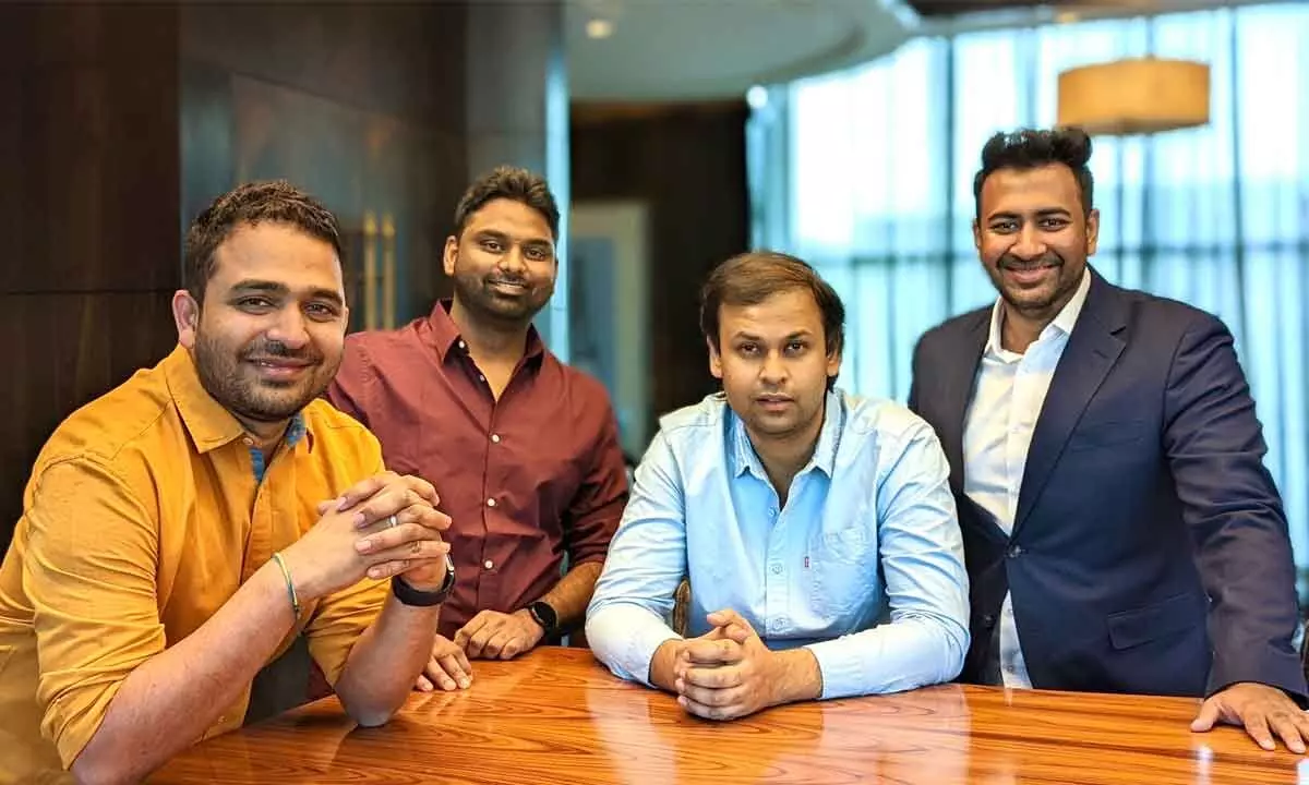 Sanjay Nekkanti (CEO), Chaitanya Dora Surapureddy (CFO),  Abhay Egoor (CTO) and Krishna Teja Penamakuru (COO), co-founders, Dhruva Space