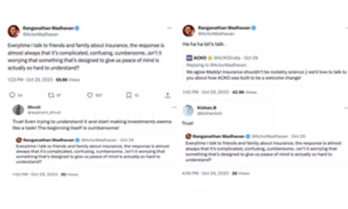 R Madhavan addresses insurance accessibility concerns on Twitter