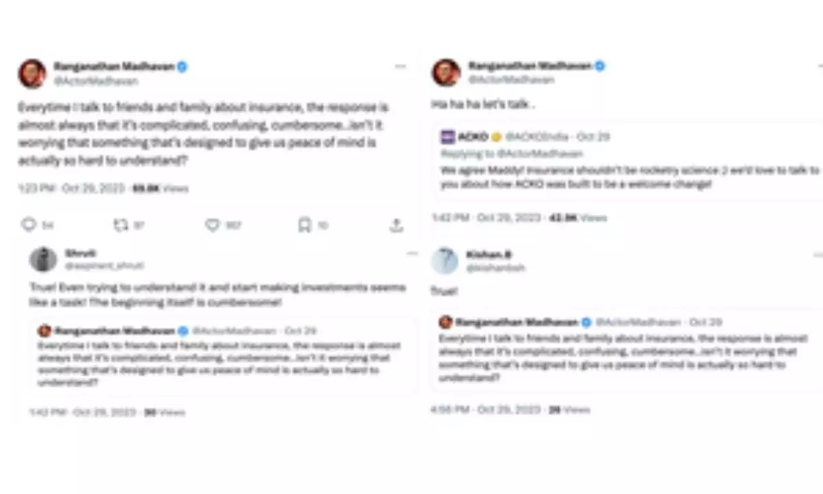 R Madhavan addresses insurance accessibility concerns on Twitter R Madhavan addresses insurance accessibility concerns on Twitter