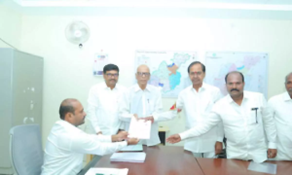 Telangana CM KCR files nomination from Gajwel