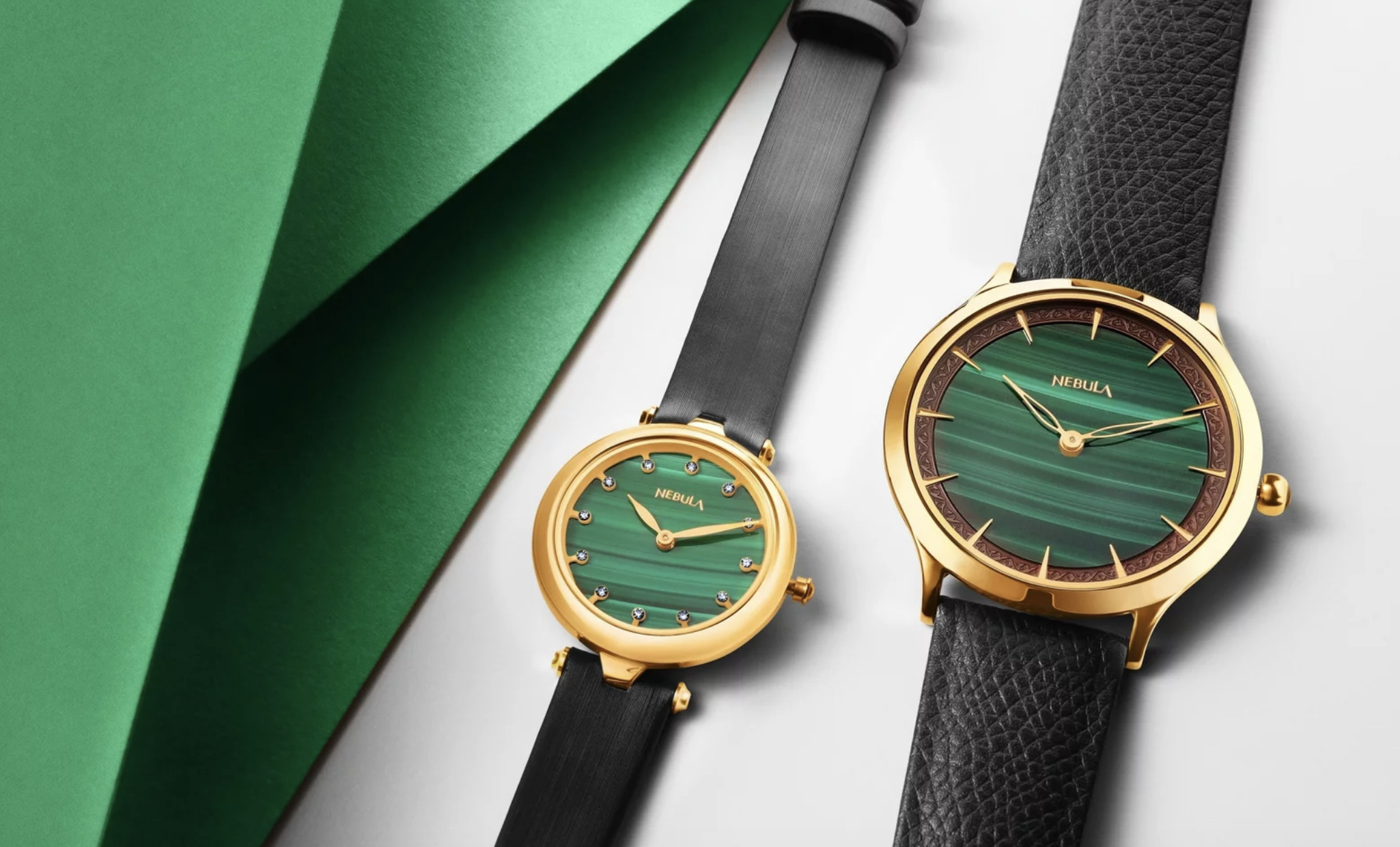 Titan Nebula 18K Gold Watches and Art Deco Collection