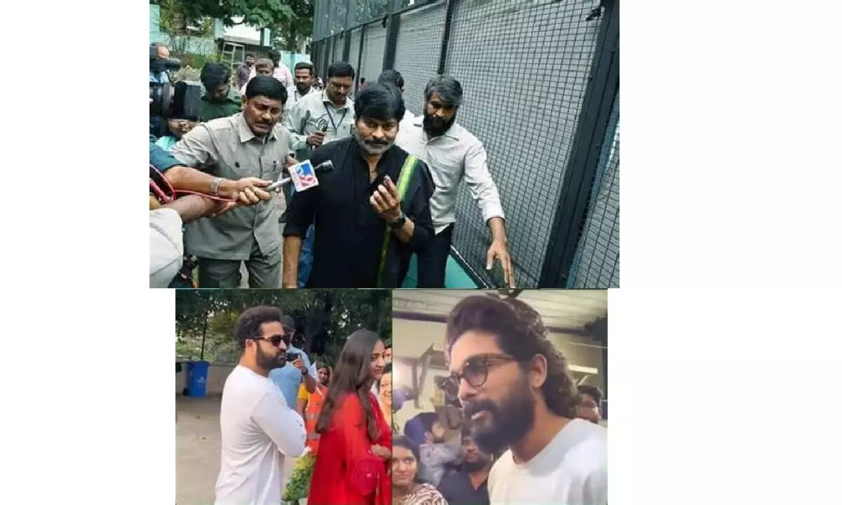 Tollywood celebrities queue up to cast votes in Hyderabad