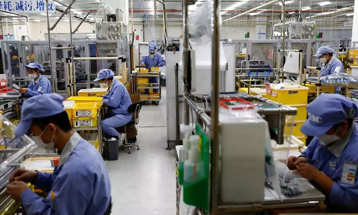 China’s factory output declines
