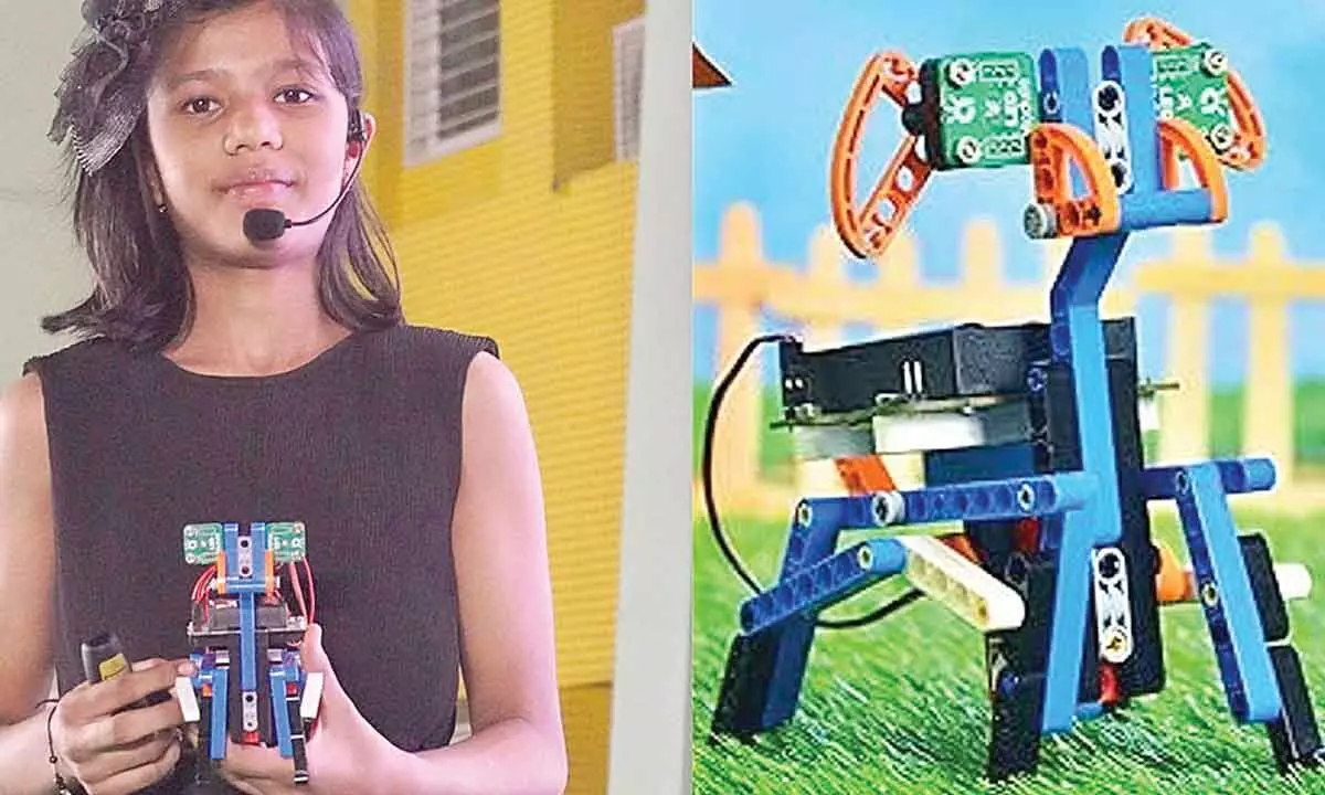 12-yr-old Hyderabad girl invents robotic pet