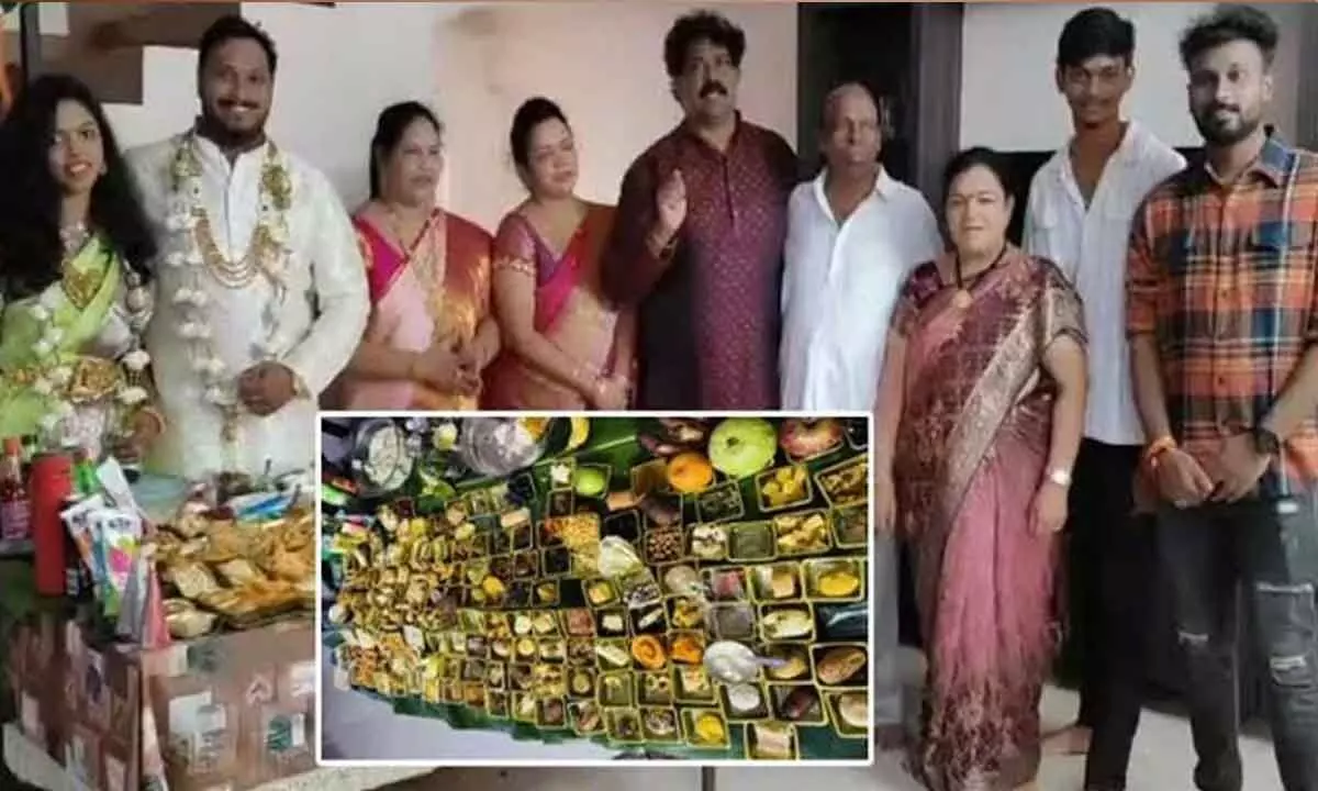 Andhra family treats son-in-law to feast with 300 dishes