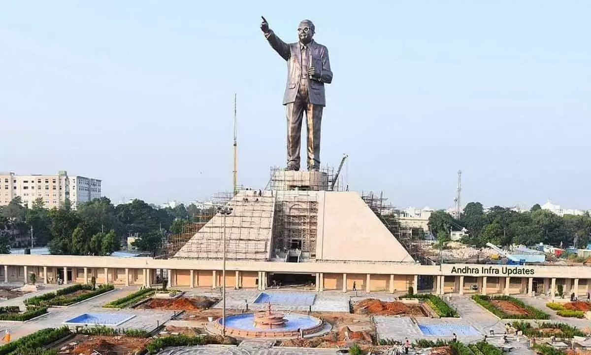 Dr Ambedkar’s 125-ft tall statue unveiled in AP