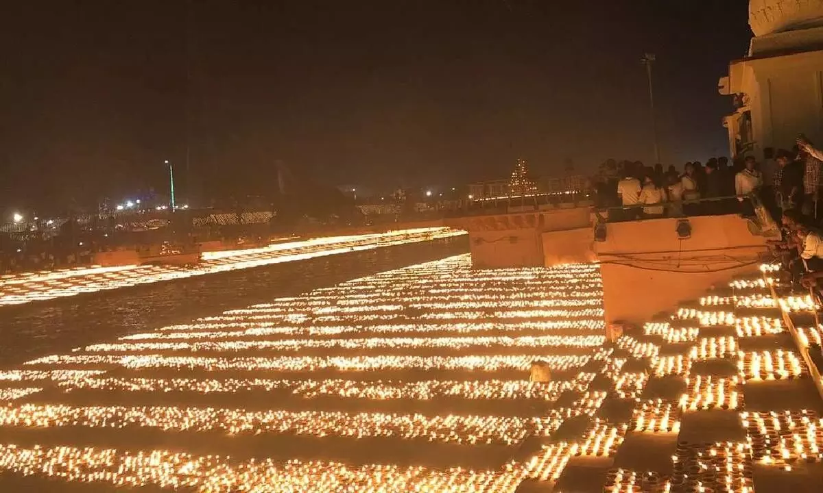 Madhuban Enclave dazzles with 11K Diyas on Ram Mandir Pran Pratistha day