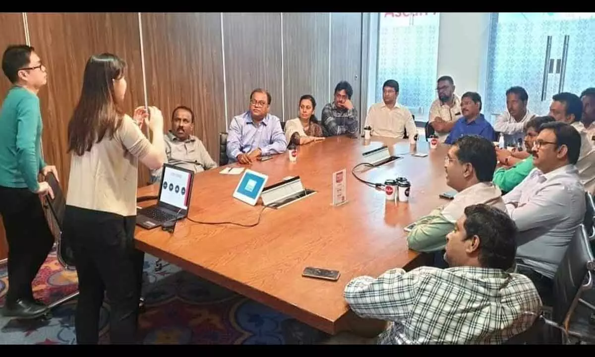 Tours and Travels Association of Andhra delegation from Visakhapatnam interacting with Air Asia officials in Kuala Lumpur