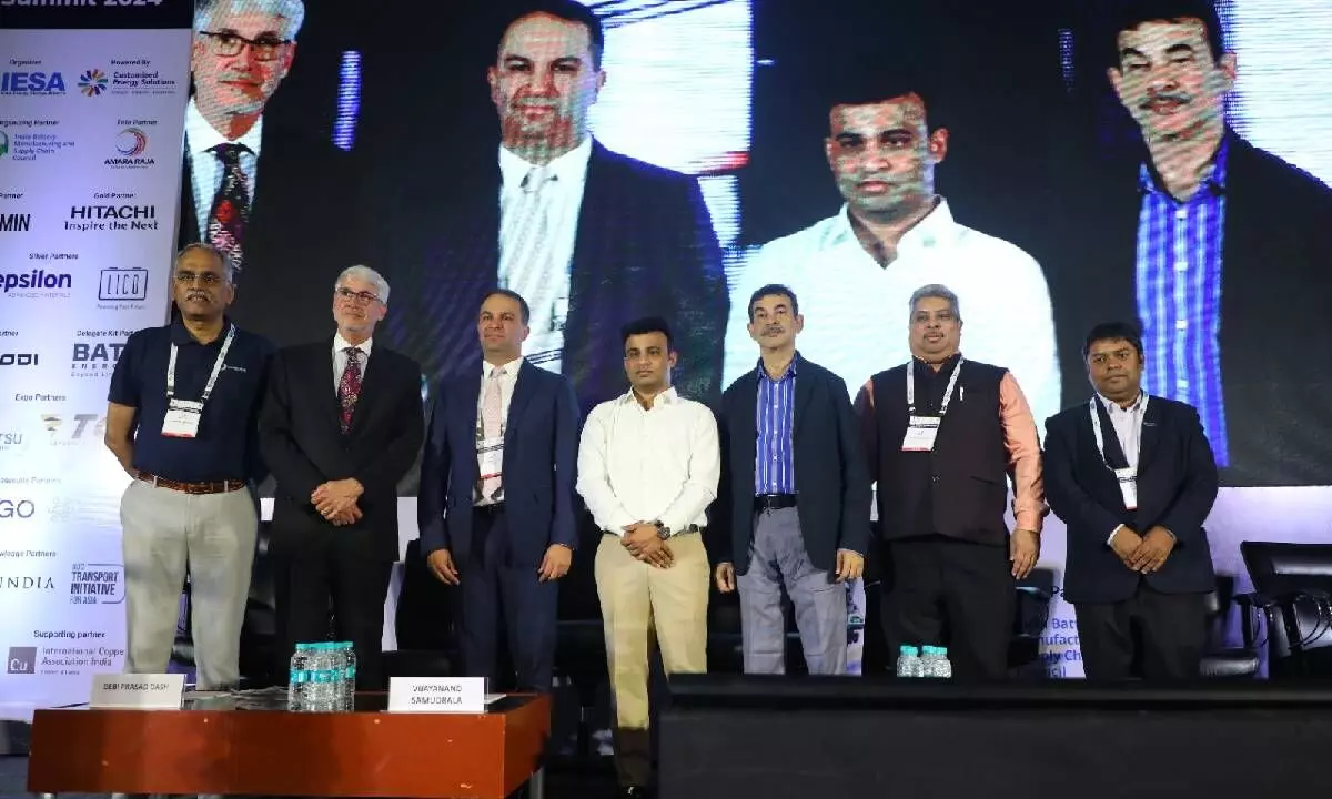 Jayesh Ranjan, Principal Secretary - IT, Government of Telangana with other key dignitaries during the launch of IBMSCS in Hyderabad on Tuesday