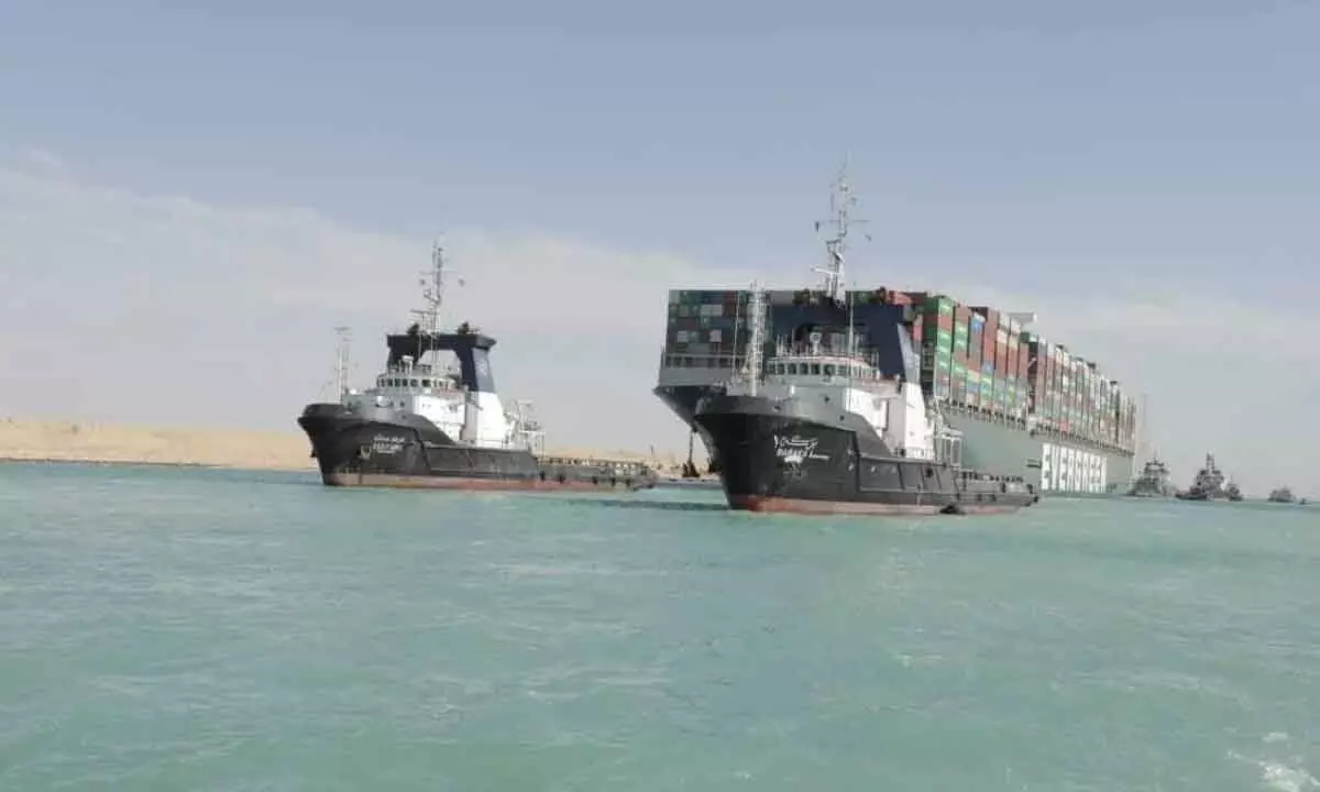 Frieght through Suez Canal shrinks 50%