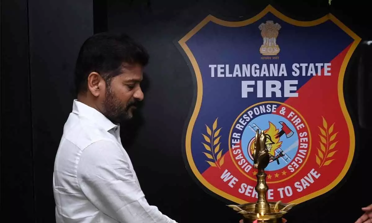 CM Revanth Reddy unveils telangana fire services HQ