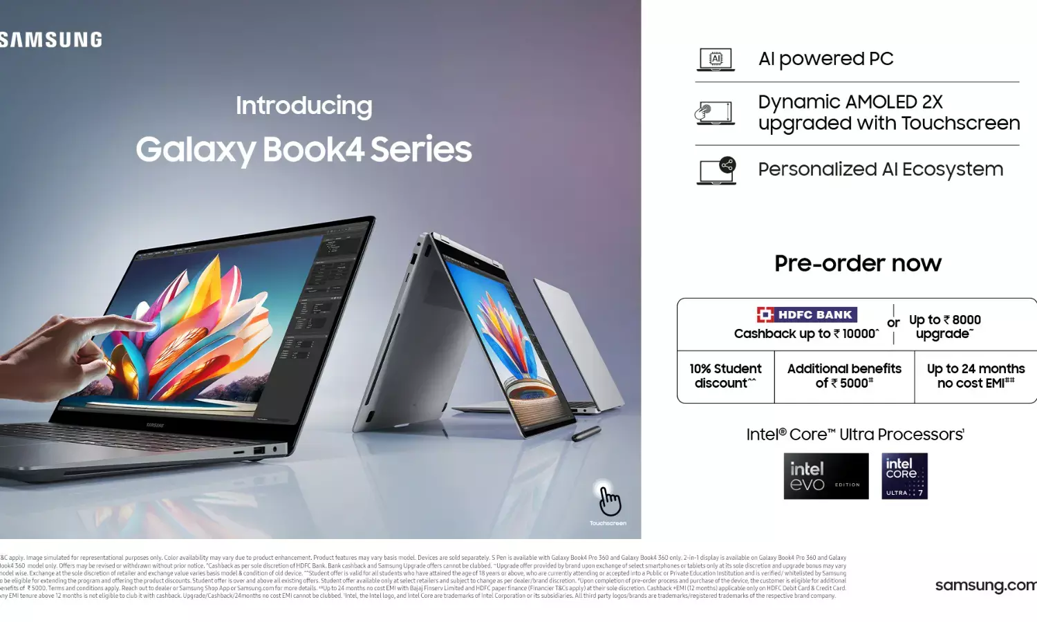 Samsung opens pre-bookings for Galaxy Book4 Series