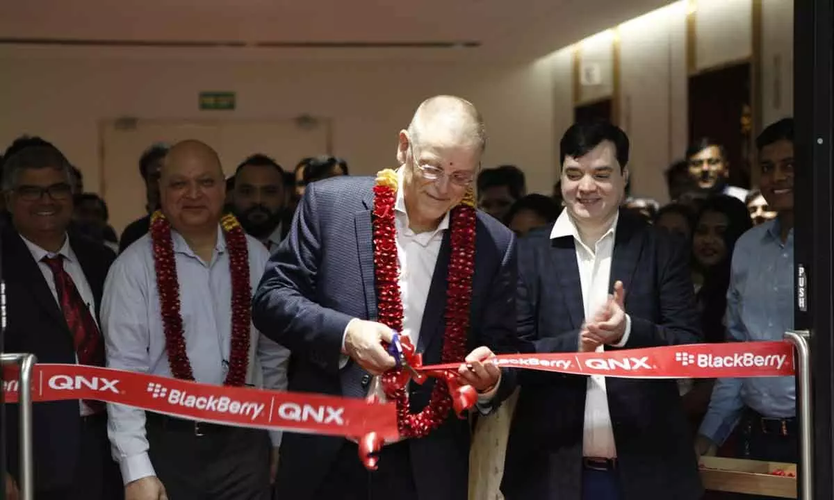 Mattias Eriksson, president, BlackBerry IoT, inaugurating Center of Excellence in Hyderabad on Wednesday Mattias Eriksson, president, BlackBerry IoT, inaugurating Center of Excellence in Hyderabad on Wednesday