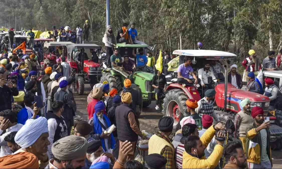 Farmers Resume Delhi Chalo Protest March from Shambhu Border in Haryana