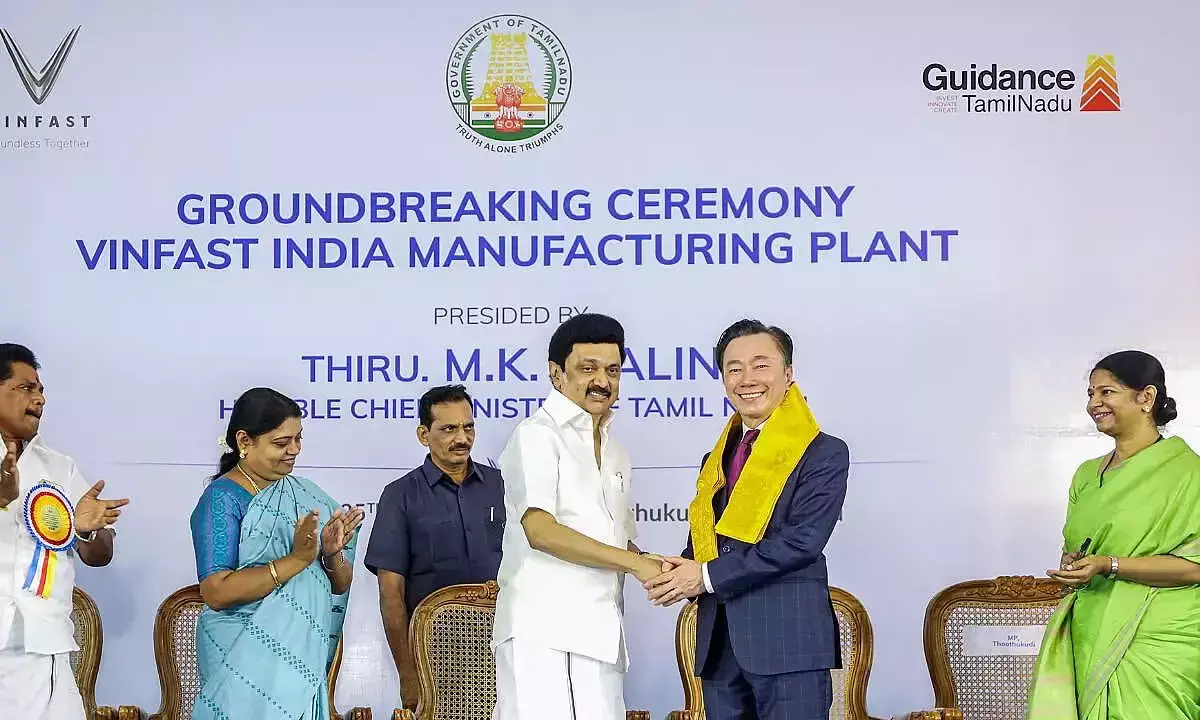 TN CM lays foundation stone for VinFasts EV plant