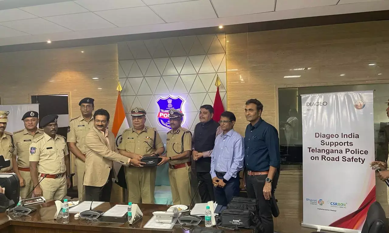 Diageo India provided 50 advanced Alcohol Breath Analysers to Telangana Police