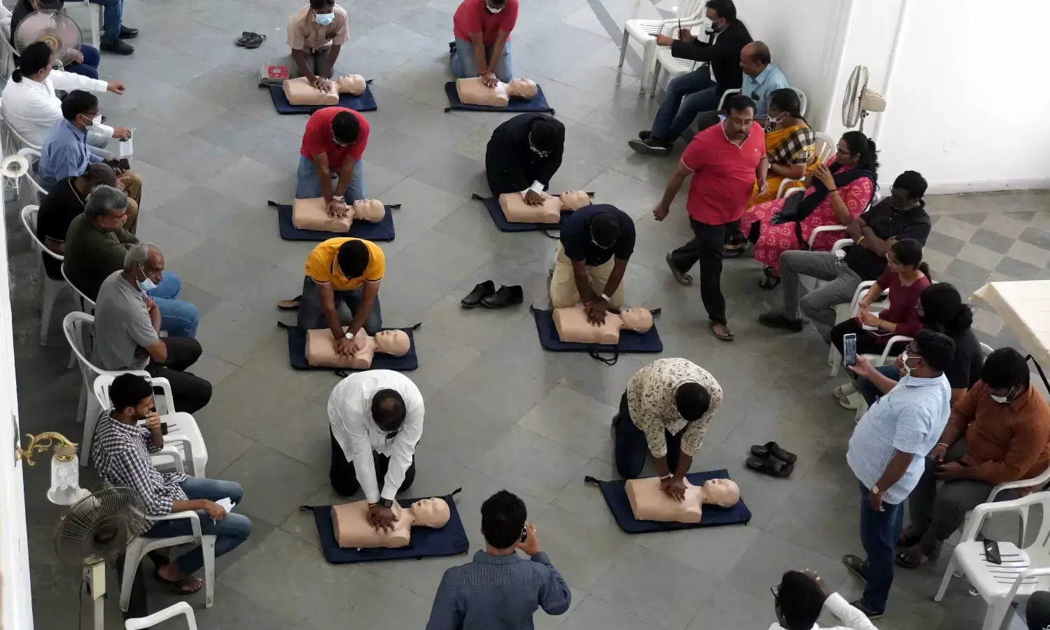 Freemasons Lodge Keys community outreach program CPR training held