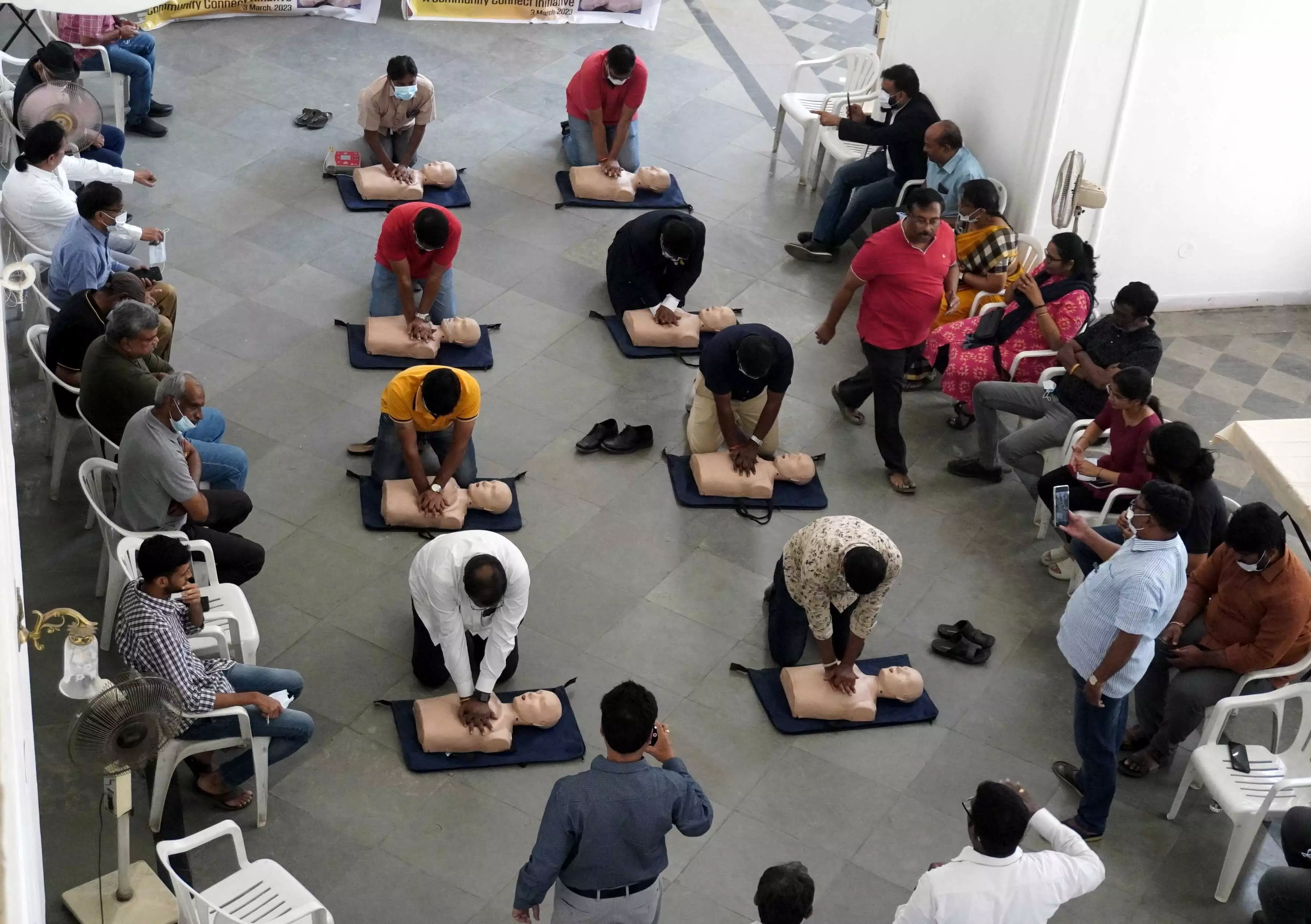Freemasons Lodge Keys community outreach program CPR training held