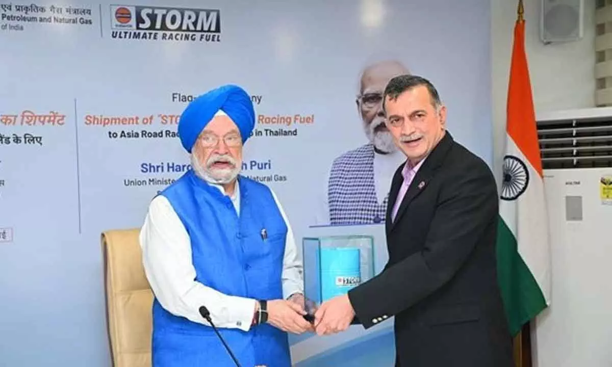 Hardeep Singh Puri unveils IOC’s racing fuel for FIM ARRC