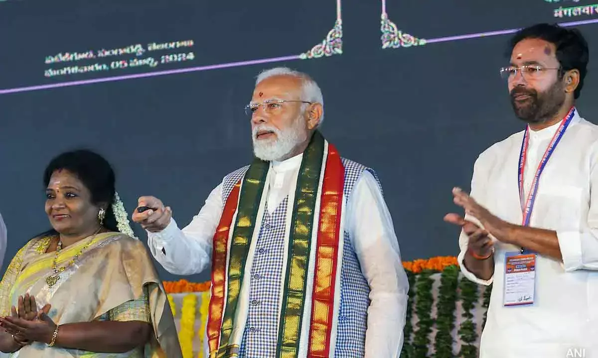 PM unveils Rs 7,200 cr projects in Telangana