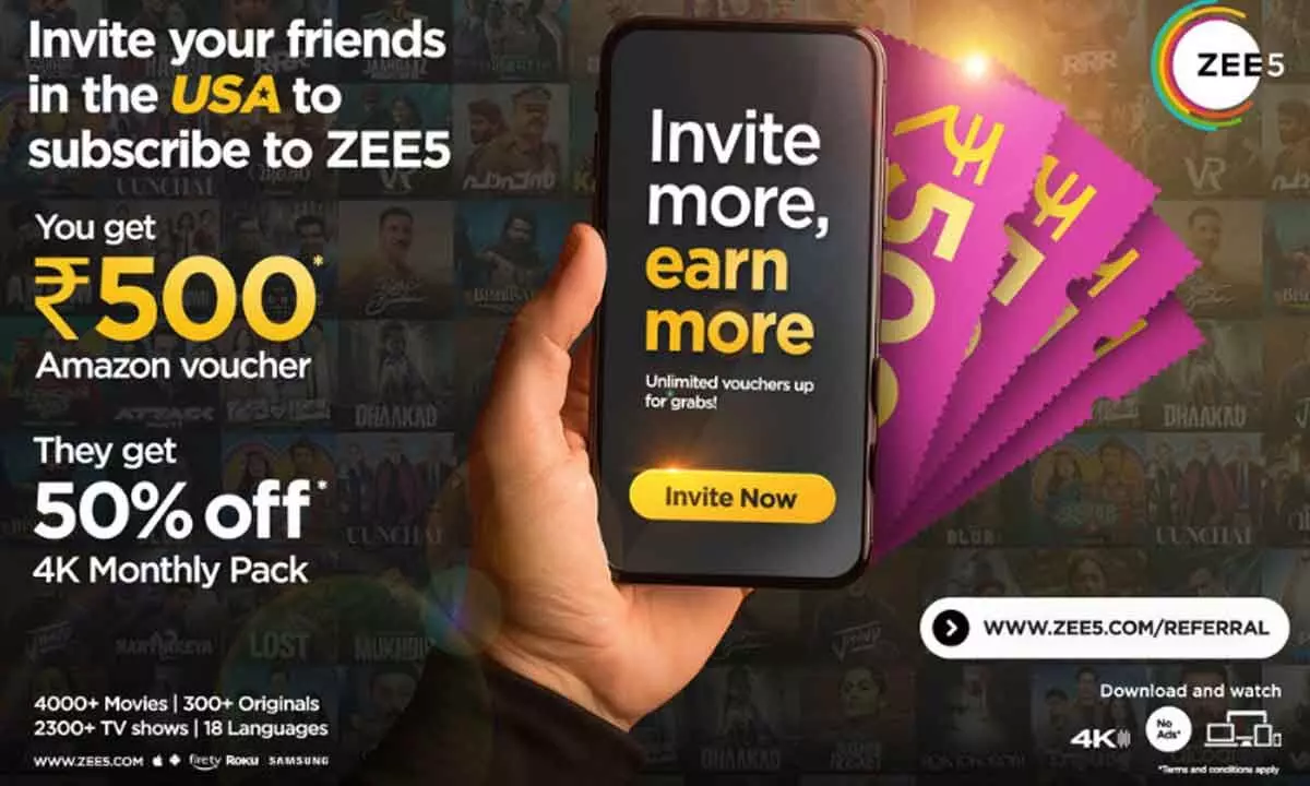 Refer your USA friends to ZEE5 Global & win rewards together!