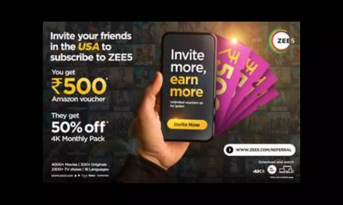 Refer your USA friends to ZEE5 Global & win rewards together!