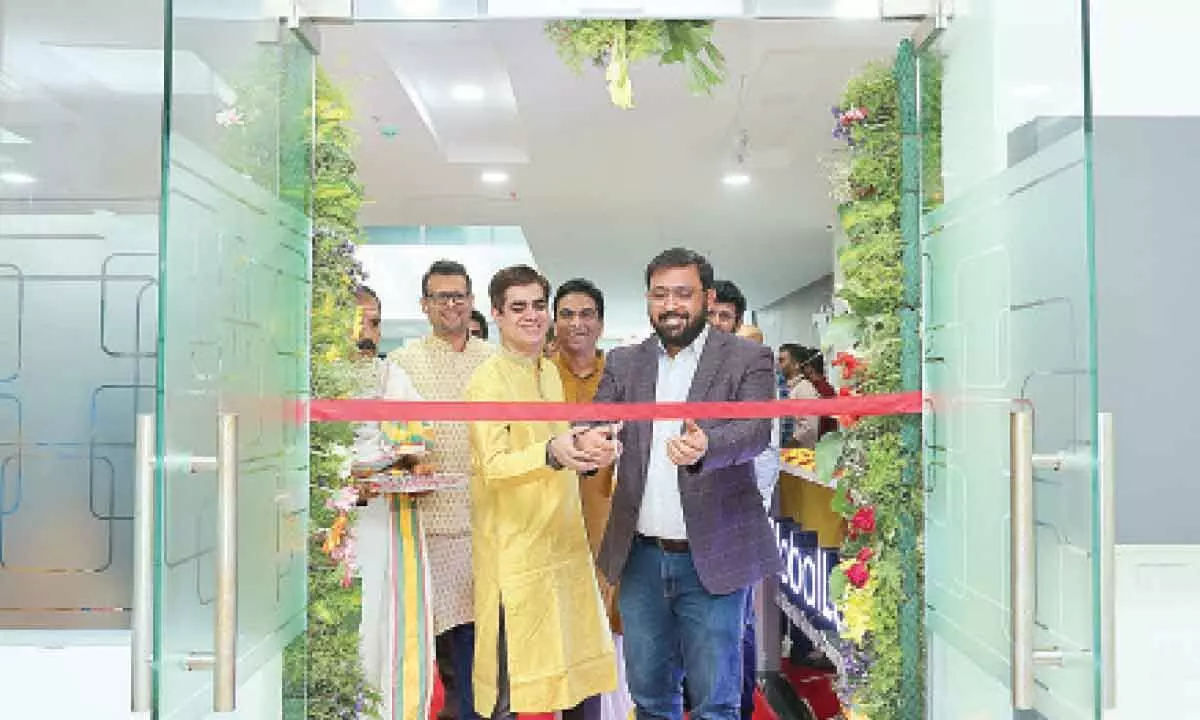 Piyush Jha, Group Vice President & Managing Director – APAC and Avnish Singh, SVP & Global Head of Content Engineering at GlobalLogic inaugurating the new satellite office in Mahbubnagar on Tuesday