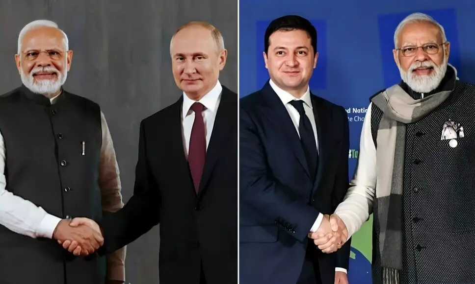 Modi Engages in Discussions with Both Putin and Zelensky, Congratulates Russian President