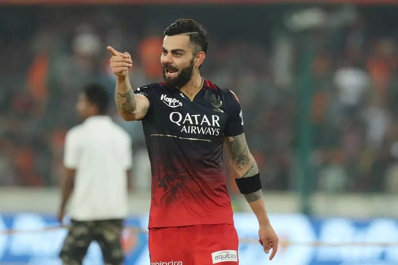 Virat Kohli break during Chennai Super Kings vs Royal Challengers Bengaluru match