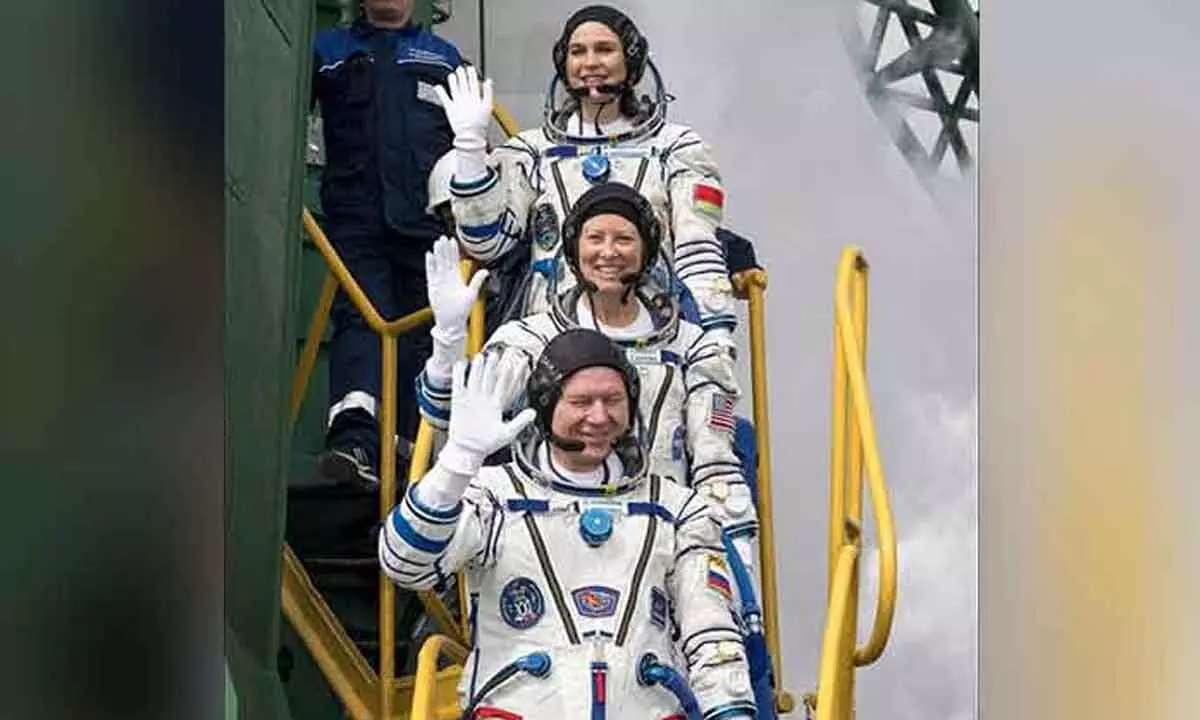 Russian Soyuz lifts off to space with 3 astronauts