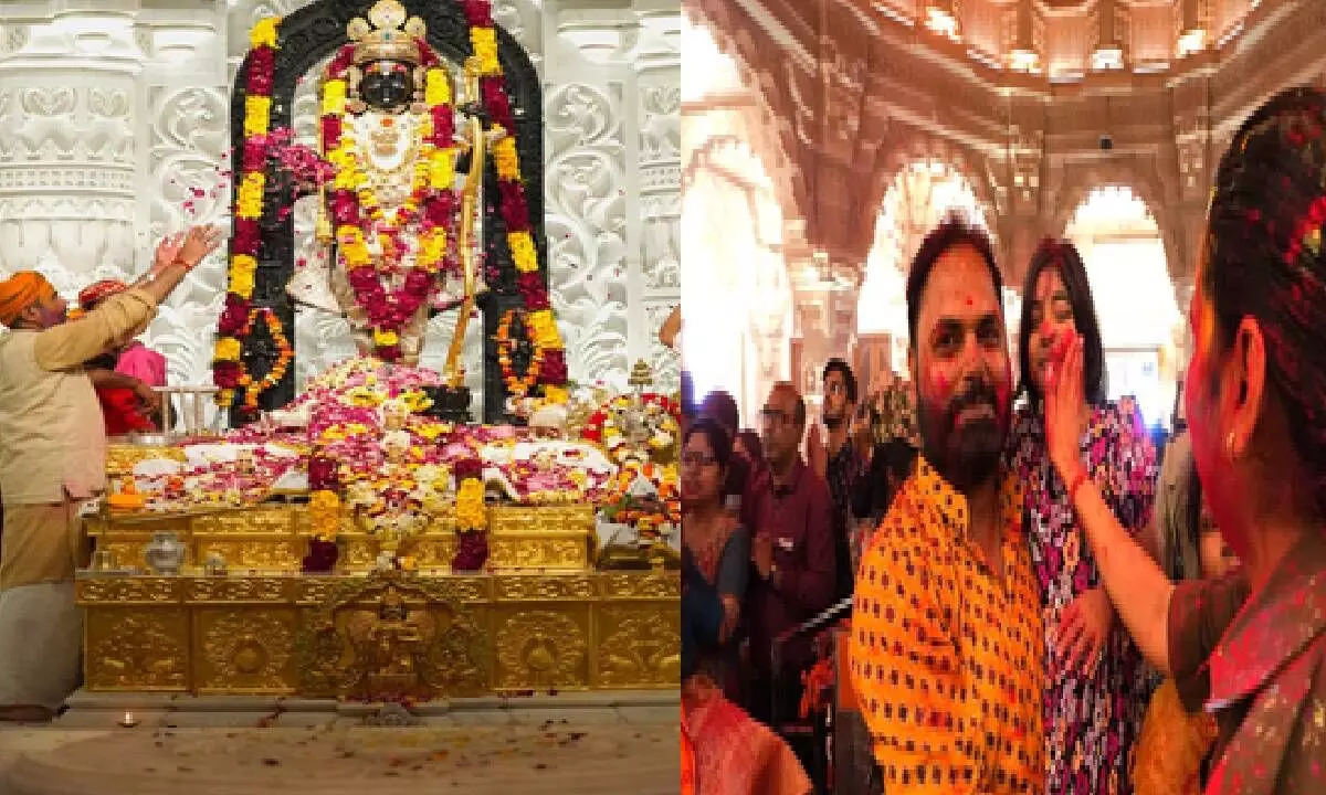 Ayodhya celebrates first Holi after Ram temple pran pratishtha ceremony