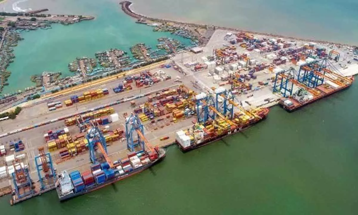 A majestic view of Visakhapatnam Port, which was thrown open to ocean traffic on October 7, 1933 with the arrival of passenger vessel S S Jaladurga of Scindia Steam Navigation Co