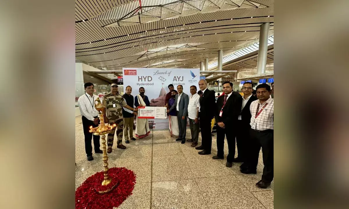 Hyderabad International Airport announces  first flight services to Ayodhya with SpiceJet