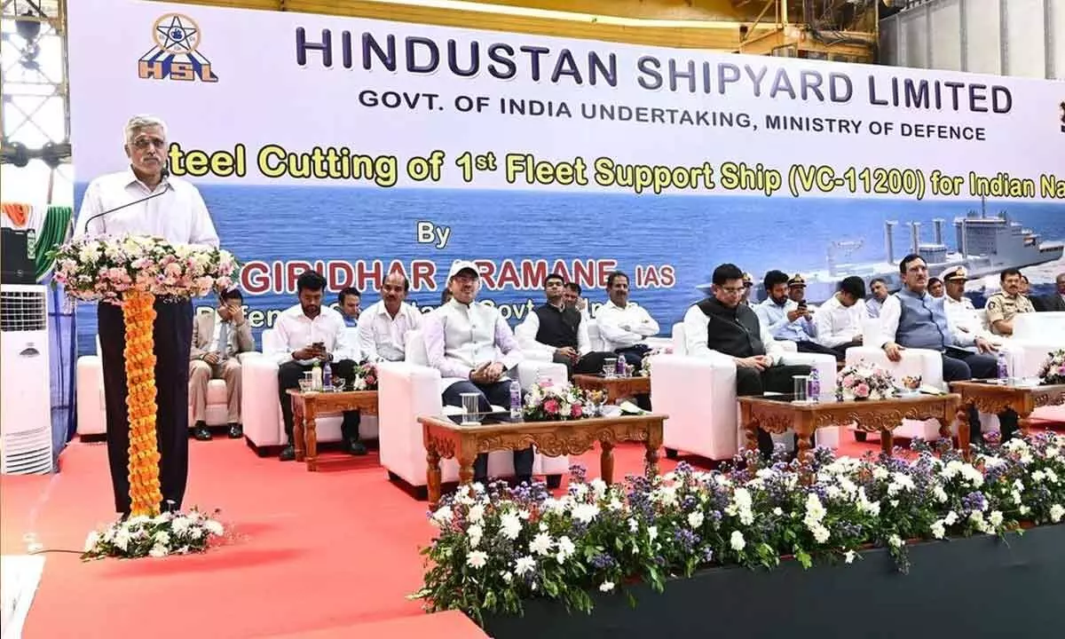 HSL starts building Navy’s 1st indigenous fleet support ship