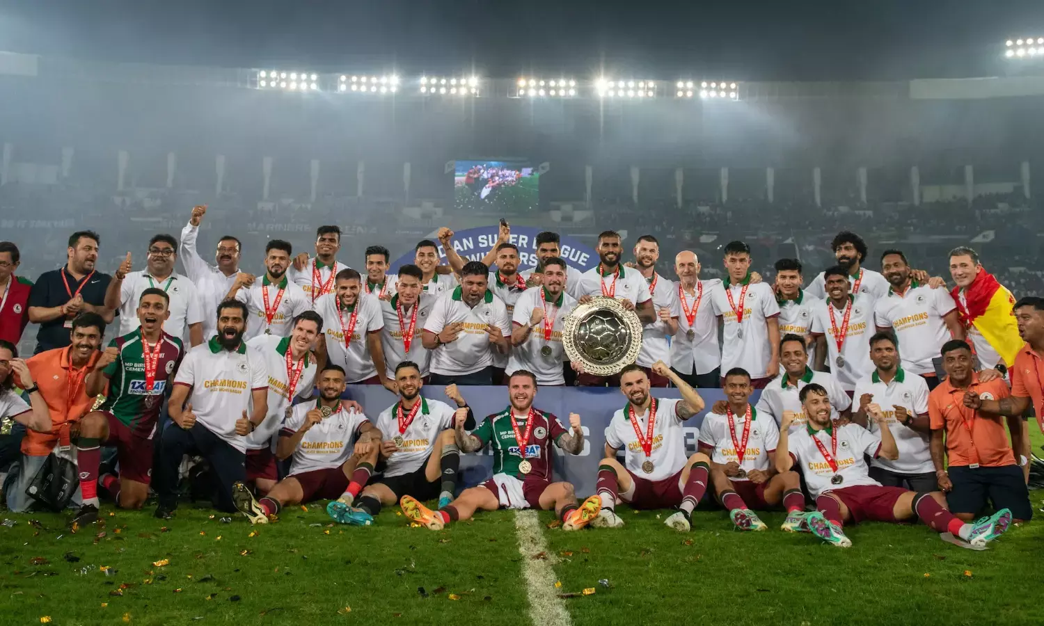 Mohun Bagan Super Giant after winning the coveted maiden title of Indian Super League Champions 2023- 2024