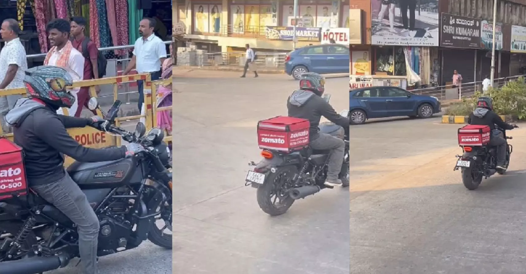Zomato delivery on Harley Davidson X440; secures 3.4 million views!