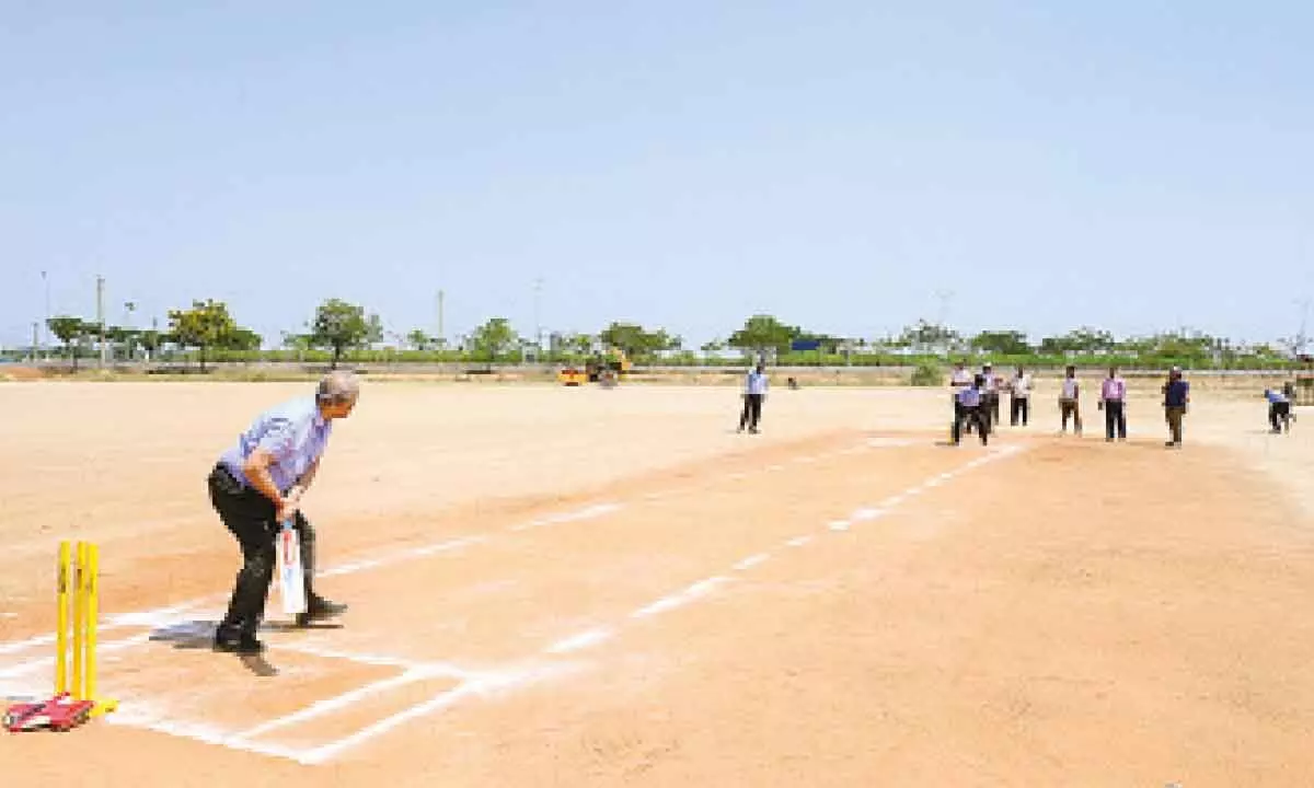 Glimpses of public library and cricket ground inaugurated in Sri City